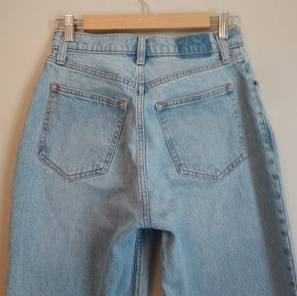 Abercrombie & Fitch The 90s Straight Ultra High Rise Denim Jean 27 Curve Love - Picture 5 of 12